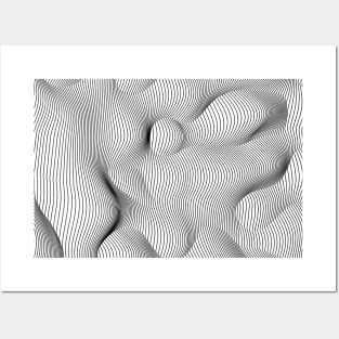 Abstract wave lines Posters and Art